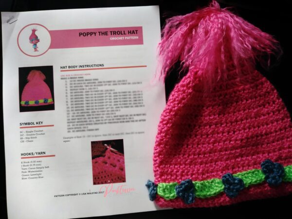 Trolls Hat Crochet Pattern for Kids