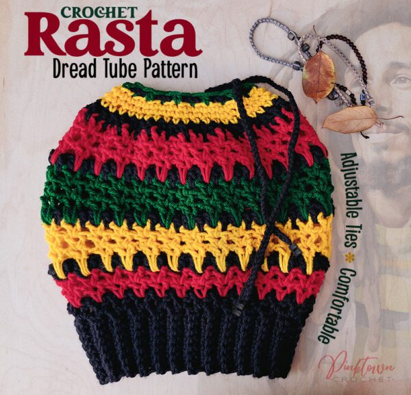 Rasta Dread Tube Hat Pattern - Pinktown Crochet